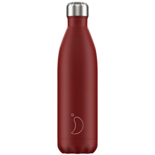 Botella isotérmica mate rojo Chilly's 750 ml - Monetes