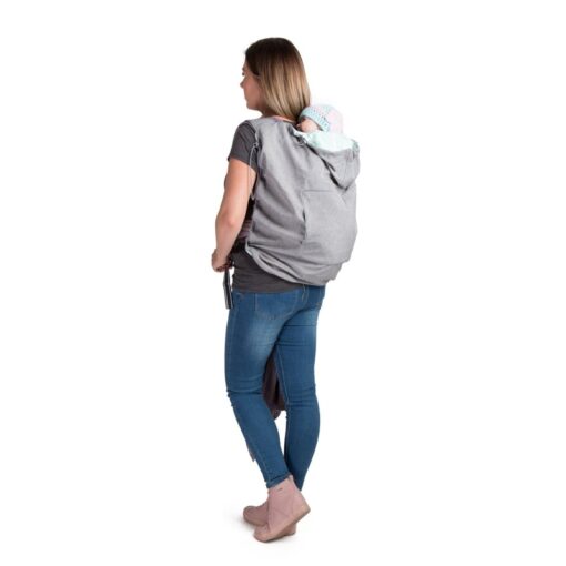 Cobertor de porteo softshell, grey melange, Fun2BeMum