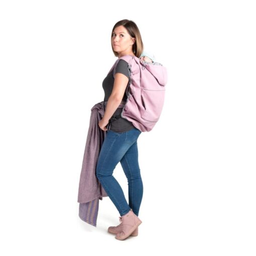 Cobertor de porteo softshell, pink melange, Fun2BeMum