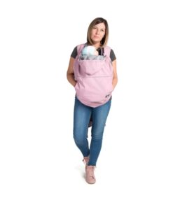 Cobertor de porteo softshell, pink melange, Fun2BeMum