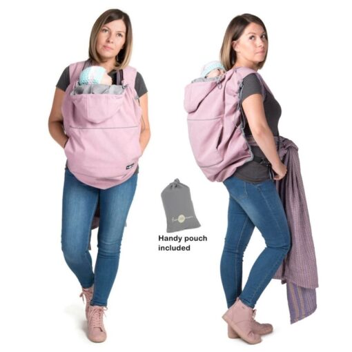 Cobertor de porteo softshell, pink melange, Fun2BeMum