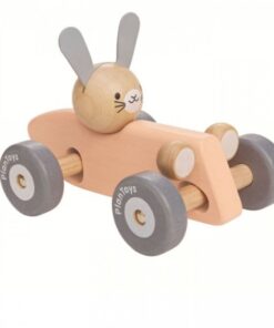 Coche carreras vintage conejo PlanToys