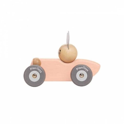 Coche carreras vintage conejo PlanToys