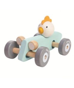 Coche carreras vintage pollo PlanToys