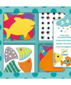 Crear con pegatinas peces djeco