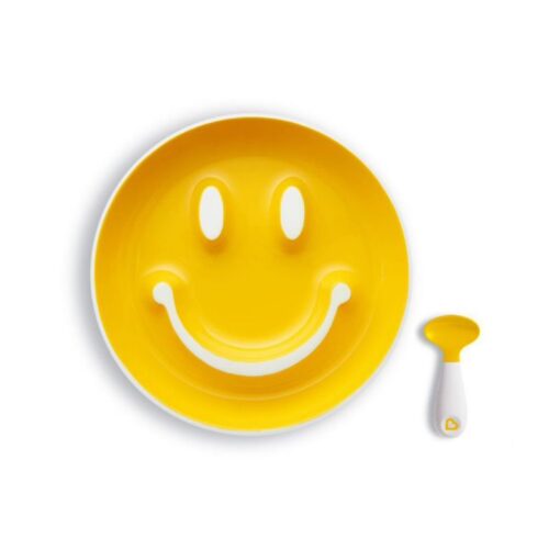 Juego de plato con ventosa y cuchara de aprendizaje Smile 'n Scoop Munchkin