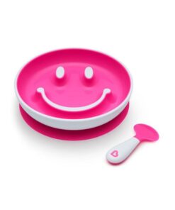 Juego de plato con ventosa y cuchara de aprendizaje Smile 'n Scoop Munchkin