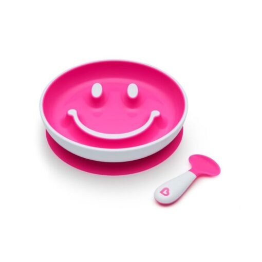 Juego de plato con ventosa y cuchara de aprendizaje Smile 'n Scoop Munchkin