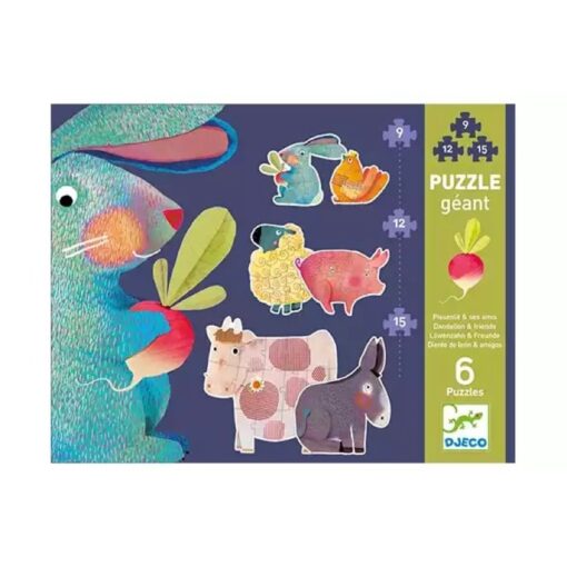 Puzzle evolutivo gigante Diente de león y amigos, Djeco