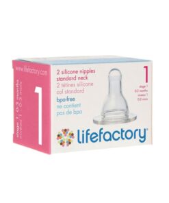 Pack 2 tetinas de silicona de Lifefactory 0-3 meses