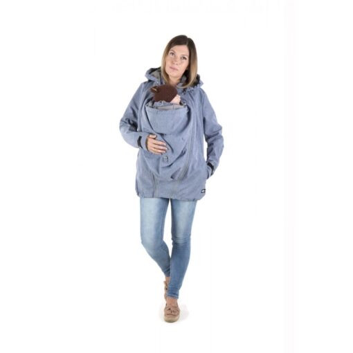 Abrigo de porteo 3 en 1 Enigma Softshell - Dust Blue - Monetes