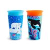 Pack vasos antigoteo Munchkin Miracle 360º 265ml Orca/Oso polar - Monetes